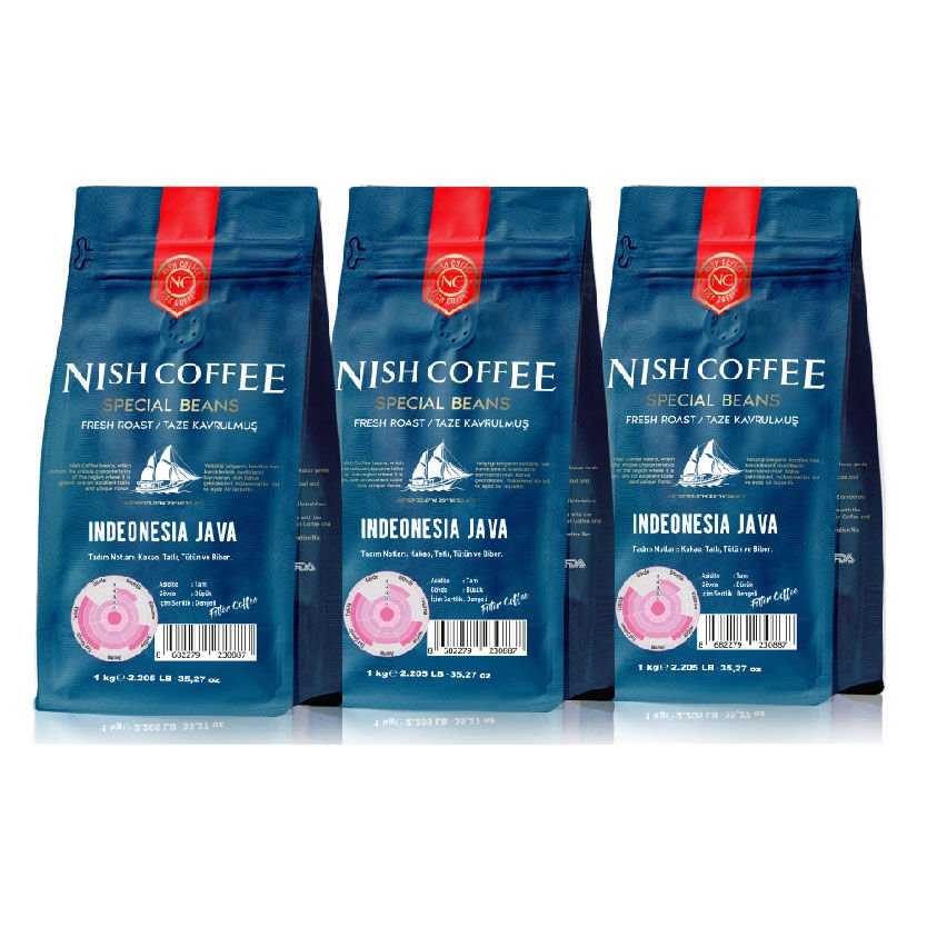 Nish Filtre Kahve Endonezya Java 3x1 Kg