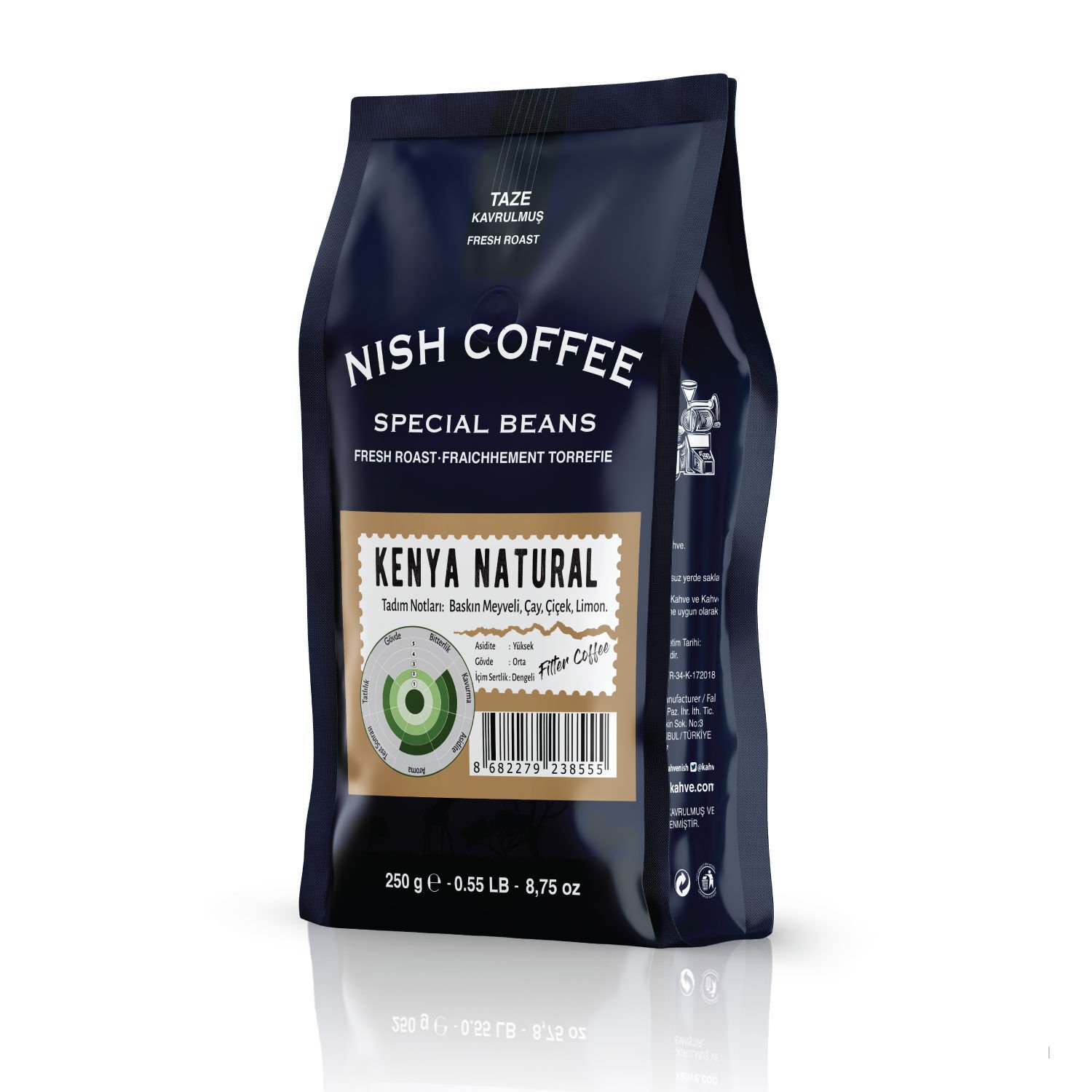 Nish Filtre Kahve Kenya Natural 250 Gr