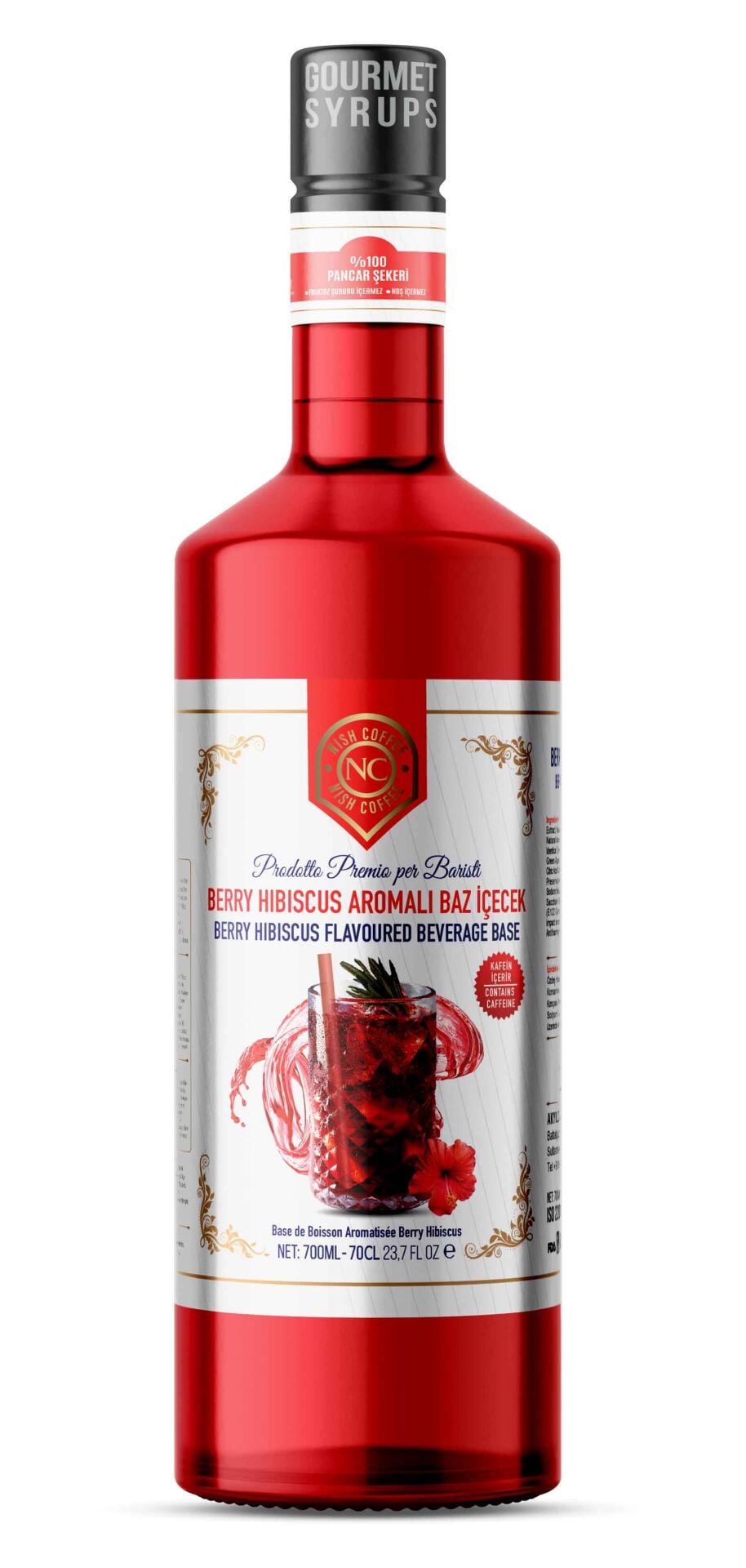 Nish Berry Hibiscus Aromalı Baz İçecek 700 ML - Pet Şişe