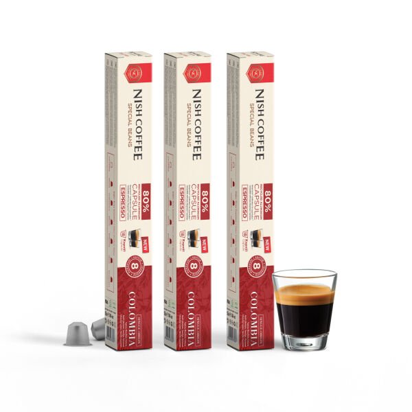 Nish Coffee Single Orijin Kapsül Kahve Colombia (Nespresso Uyumlu) 3lü Set (30 Kapsül)