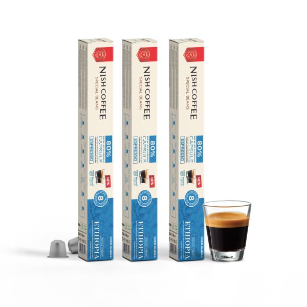 Nish Coffee Single Orijin Kapsül Kahve Ethiopia (Nespresso Uyumlu) 3lü Set (30 Kapsül)