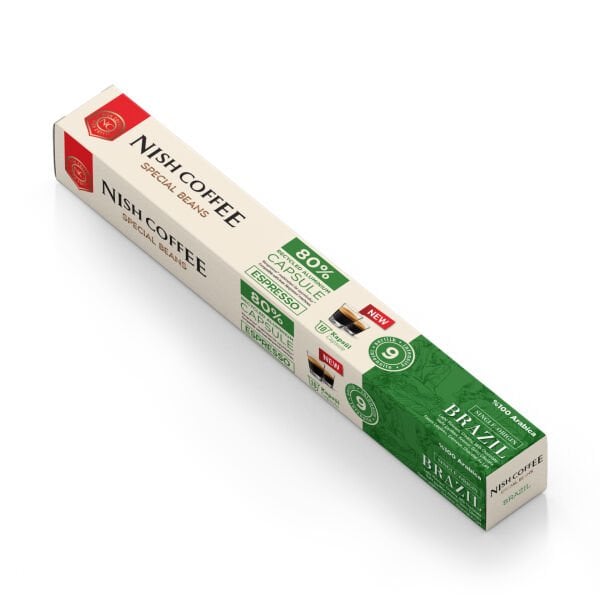 Nish Coffee Single Orijin Kapsül Kahve Brasil (Nespresso Uyumlu)-10 Adet