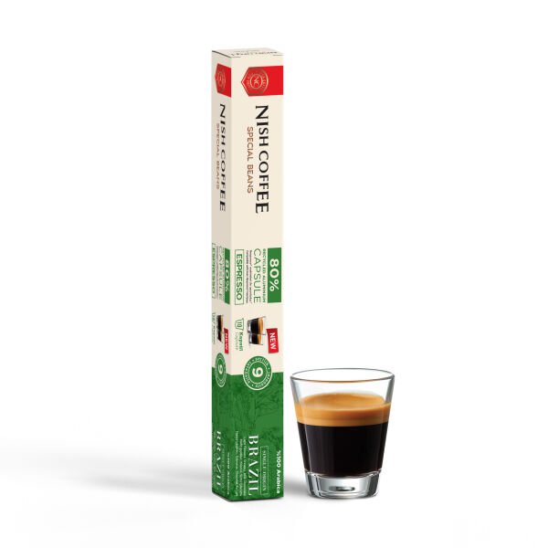 Nish Coffee Single Orijin Kapsül Kahve Brasil (Nespresso Uyumlu)-10 Adet