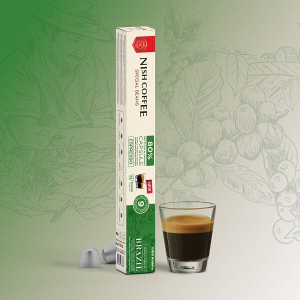 Nish Coffee Single Orijin Kapsül Kahve Brasil (Nespresso Uyumlu)-10 Adet