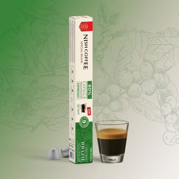 Nish Coffee Single Orijin Kapsül Kahve Brasil (Nespresso Uyumlu)-10 Adet