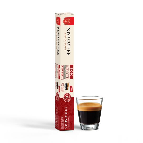 Nish Coffee  Single Orijin Kapsül Kahve Colombia (Nespresso Uyumlu)-10 Adet