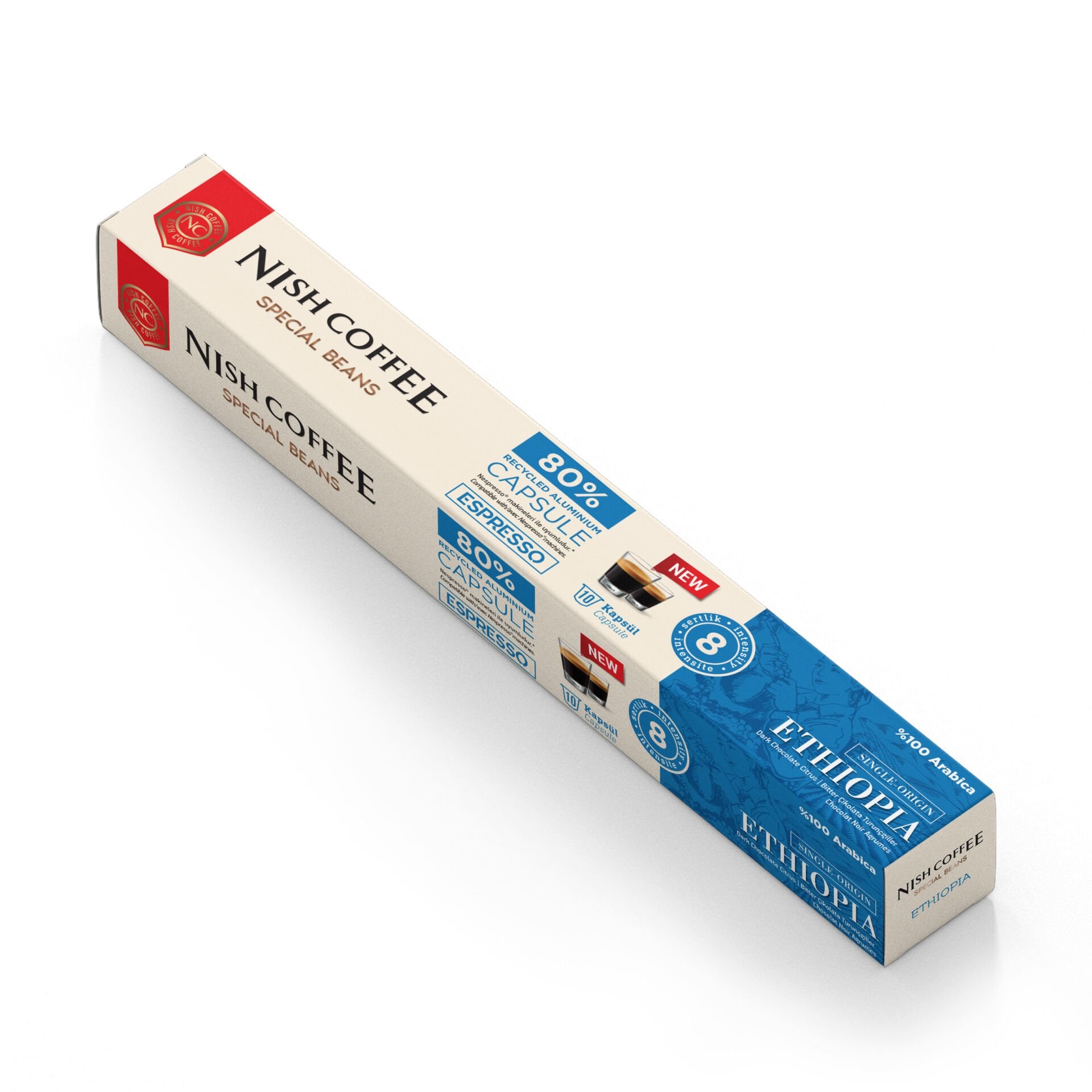 Nish Coffee Single Orijin Kapsül Kahve Ethiopia (Nespresso Uyumlu)-10 Adet