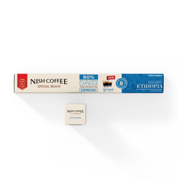 Nish Coffee Single Orijin Kapsül Kahve Ethiopia (Nespresso Uyumlu)-10 Adet