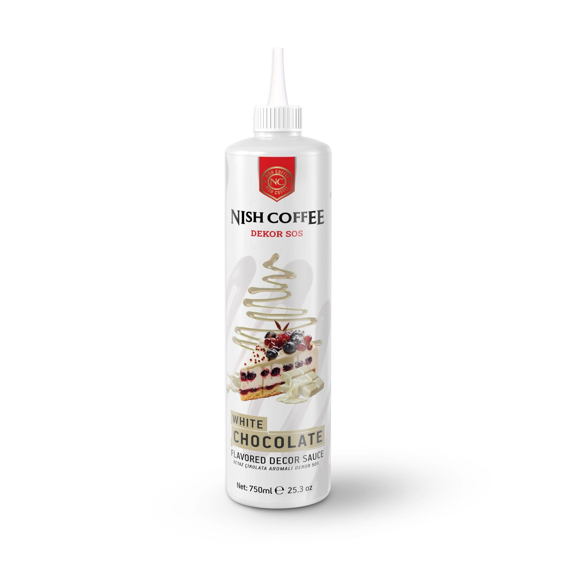 Nish Beyaz Çikolata Aromalı Dekor Sos 750 Gr