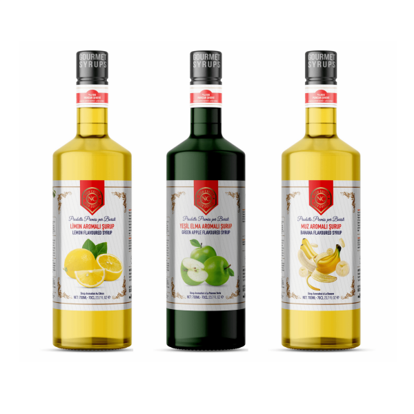 Nish Elma Limon Muz Aromalı Şurup 3 x 700 ML - Pet Şişe