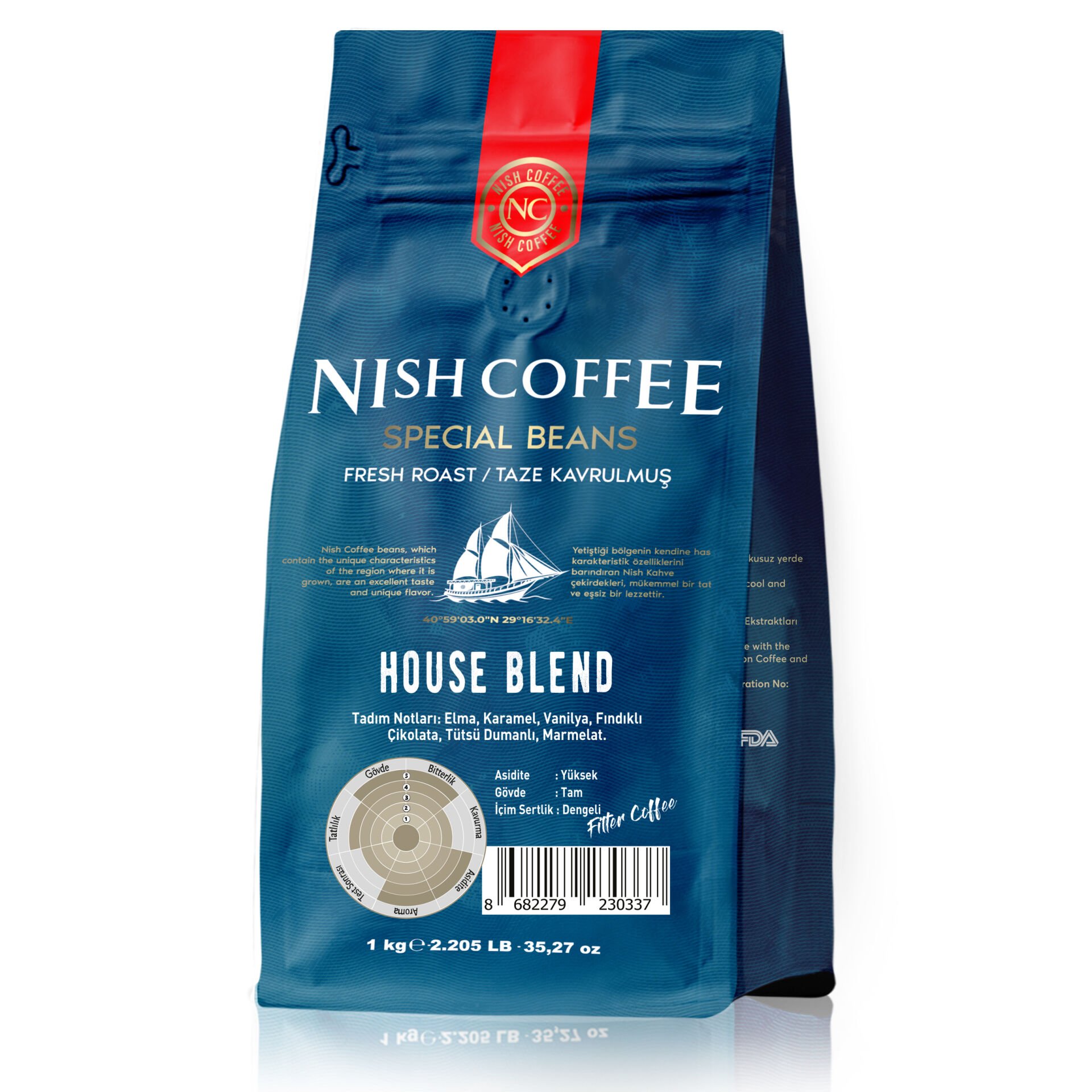 Nish Filtre Kahve House Blend 1 Kg