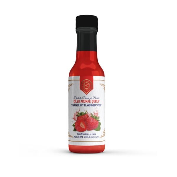 Nish Karamel, Vanilya, Fındık, Çilek Aromalı Şurup 4'lü set (4x250 ML) - Pet şişe