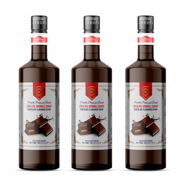 Nish Çikolata Aromalı Şurup 3 x 700 ML - Pet Şişe