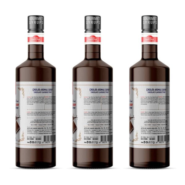 Nish Çikolata Aromalı Şurup 3 x 700 ML - Pet Şişe