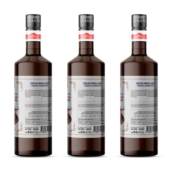 Nish Çikolata Aromalı Şurup 3 x 700 ML - Pet Şişe