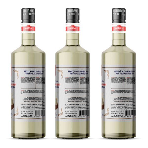 Nish Beyaz Çikolata Aromalı Şurup 3 x 700 ML - Pet Şişe