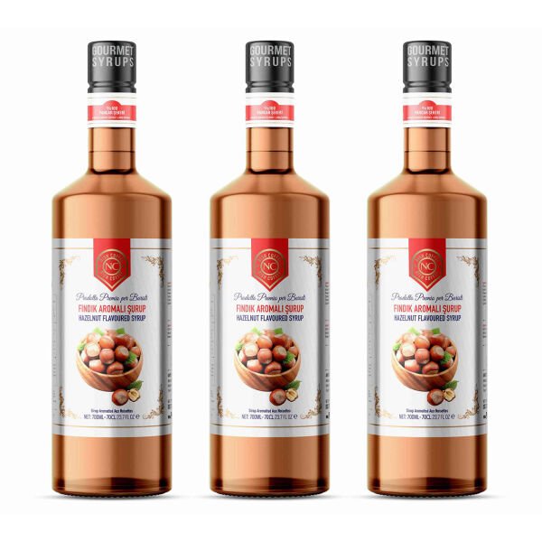 Nish Fındık Aromalı Şurup 3 x 700 ML - Pet Şişe