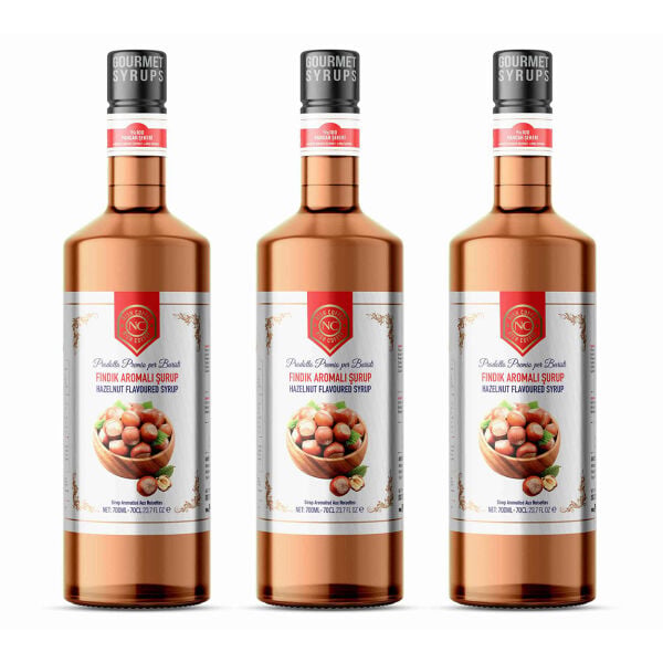 Nish Fındık Aromalı Şurup 3 x 700 ML - Pet Şişe
