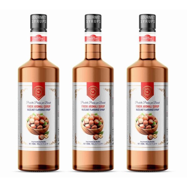 Nish Fındık Aromalı Şurup 3 x 700 ML - Pet Şişe