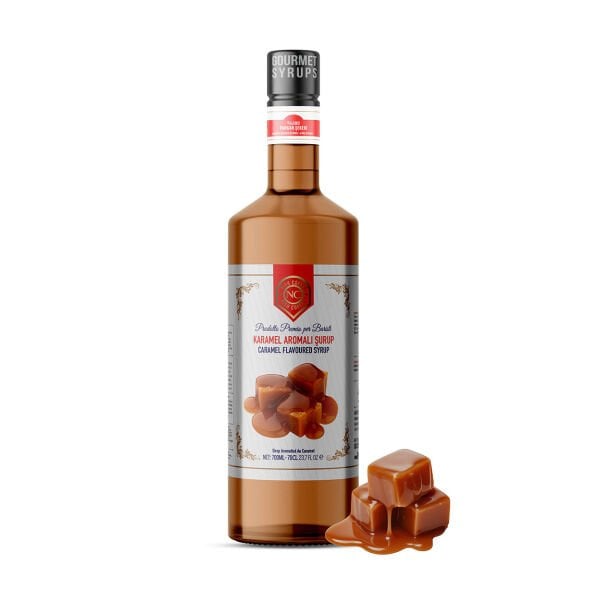 Nish Karamel Aromalı Şurup 3 x 700 ML - Pet Şişe