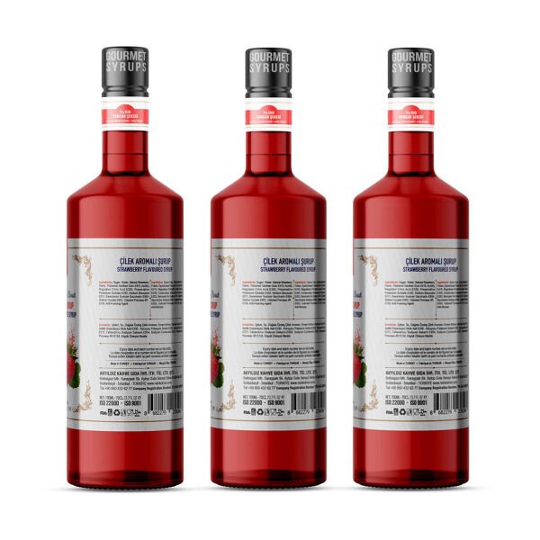Nish Çilek Aromalı Şurup 3 x 700 ML - Pet Şişe