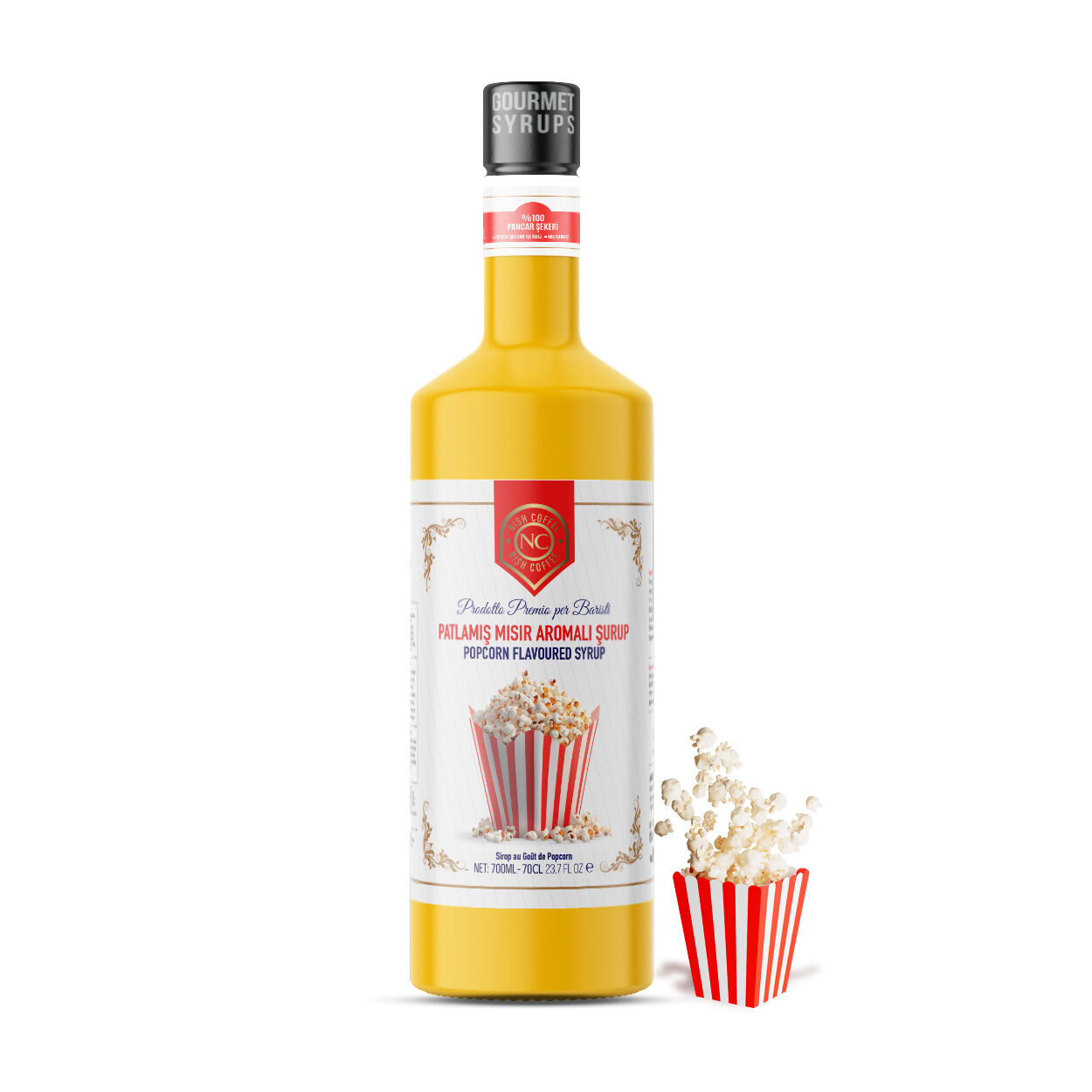 Nish Popcorn (Patlamış Mısır) Aromalı Şurup 700 ML - Pet Şişe