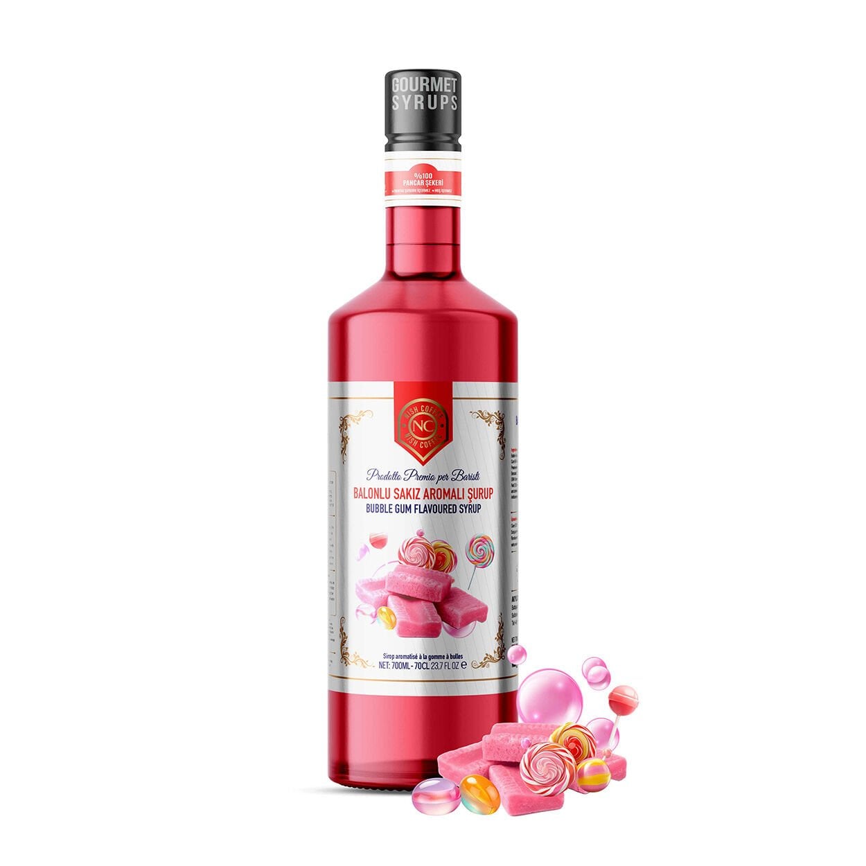 Nish Bubble Gum Aromalı Şurup 700 ML - Pet Şişe