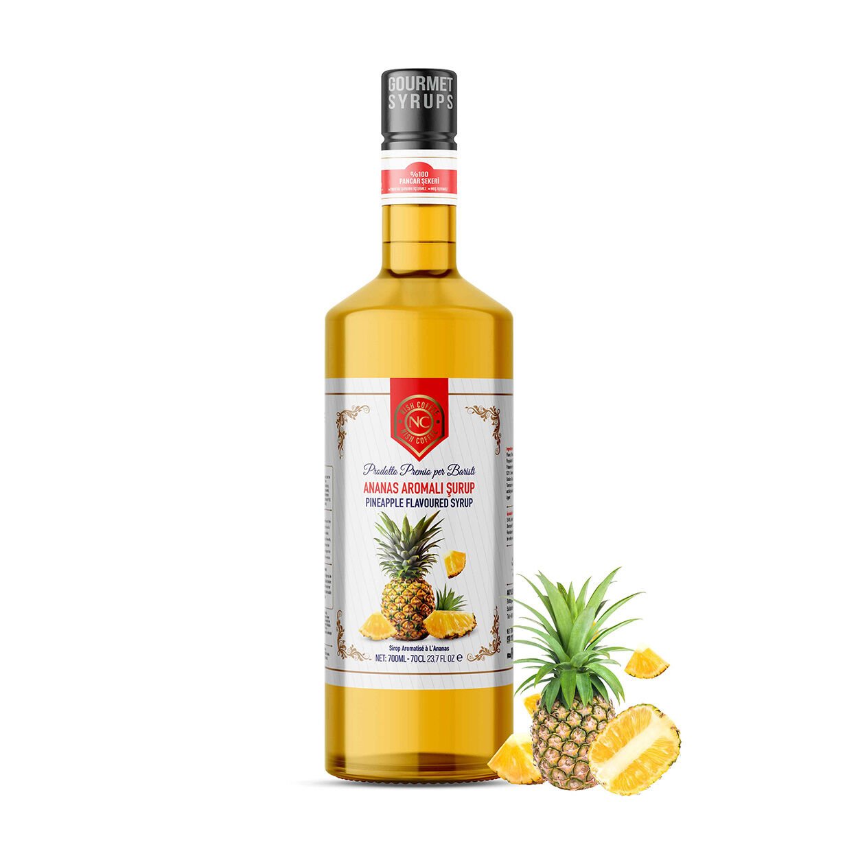 Nish Ananas Aromalı Şurup 700 ML - Pet Şişe