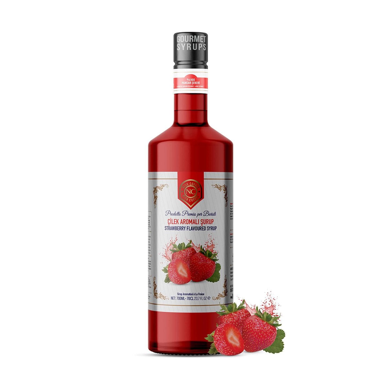 Nish Çilek Aromalı Şurup 700 ML - Pet Şişe