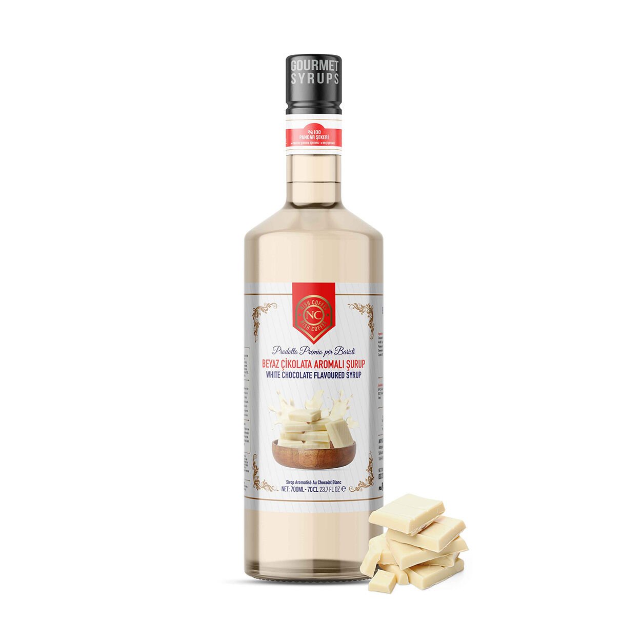 Nish Beyaz Çikolata Aromalı Şurup 700 ML - Pet Şişe