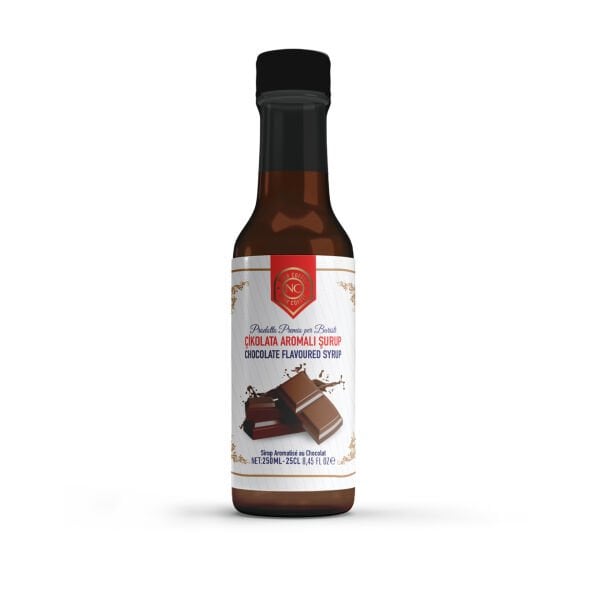 Nish Karamel, Vanilya, Çikolata, Beyaz Çikolata Aromalı Şurup 4'lü Set (4x250 ML) - Pet Şişe