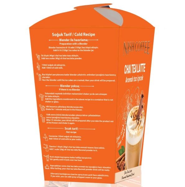 Nish Chai Tea Latte, Çikolata Aromalı Toz İçecek 2'li Set 2x250 Gr