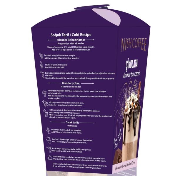 Nish Chai Tea Latte, Çikolata Aromalı Toz İçecek 2'li Set 2x250 Gr