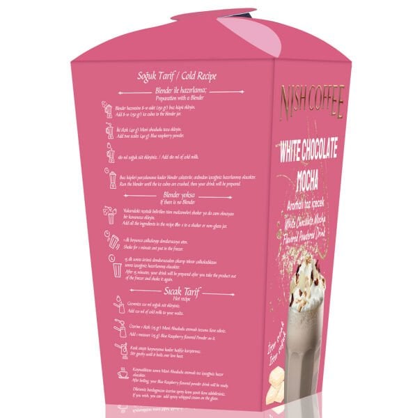 Nish Frappe, White Chocolate Mocha Aromalı Toz İçecek 2’li Set 2x250 Gr