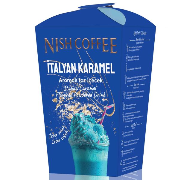 Nish İtalyan Karamel, Cookies Bisküvi Parçacıklı Çikolata Aromalı Toz İçecek 2’li Set 2x250 Gr