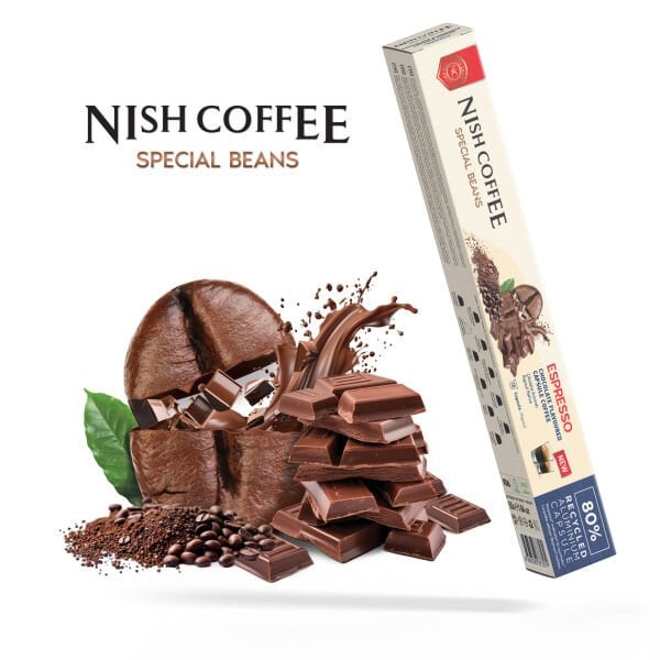 Nish Coffee Çikolata Aromalı Kapsül Kahve 5'li Set (50 Adet) - 50 Adet