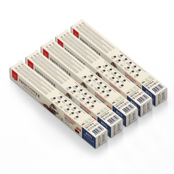 Nish Coffee Vanilya Aromalı Kapsül Kahve 5'li Set (50 Adet) - 50 Adet