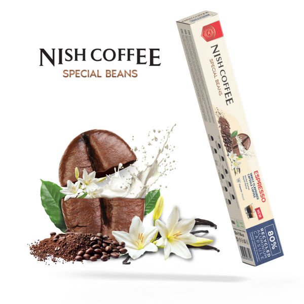 Nish Coffee Vanilya Aromalı Kapsül Kahve 5'li Set (50 Adet) - 50 Adet