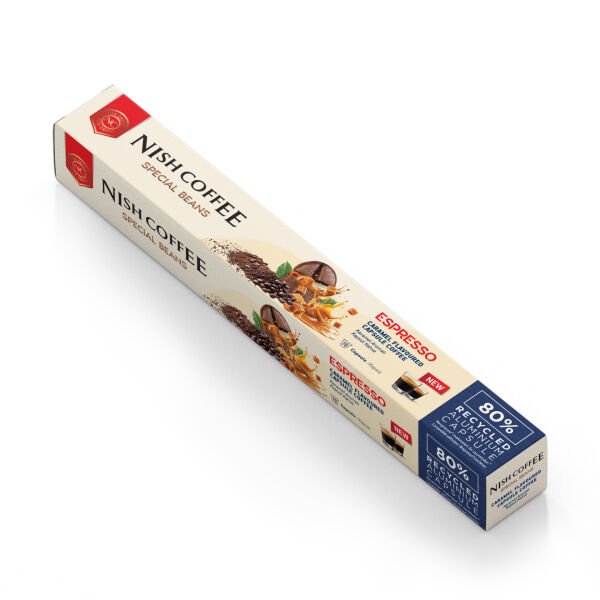 Nish Coffee Aromalı Kapsül Kahve 3'lü Set (Karamel-Vanilya-Çikolata) - 30 Adet