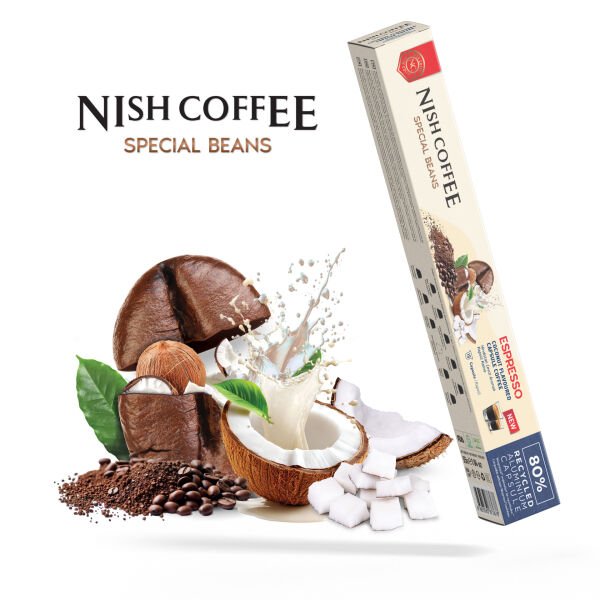 Nish Coffee Hindistan Cevizi Aromalı Kapsül Kahve - 10 Adet
