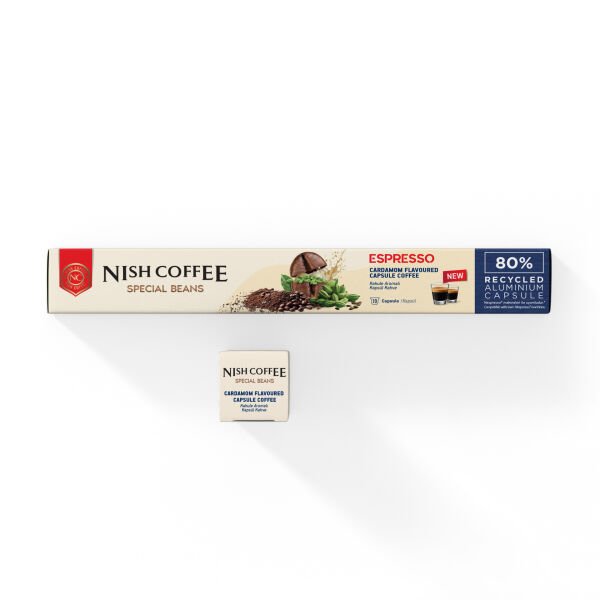 Nish Coffee Kakule Aromalı Kapsül Kahve - 10 Adet