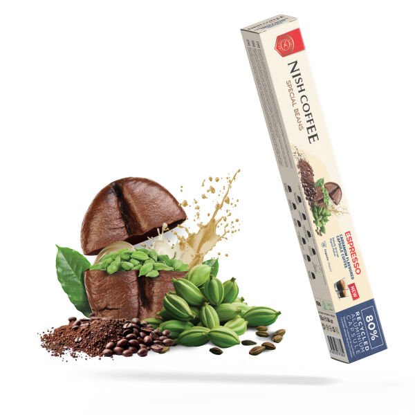 Nish Coffee Kakule Aromalı Kapsül Kahve - 10 Adet