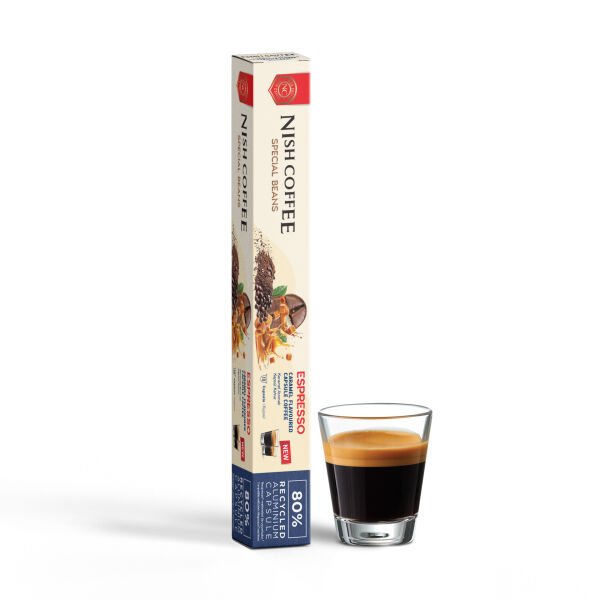 Nish Coffee Karamel  Aromalı Kapsül Kahve - 10 Adet