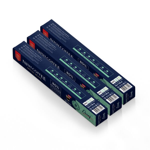 Nish Coffee Kapsül Kahve 7 Decafeinanto 3'lü Set (Nespresso Uyumlu)-30 Adet