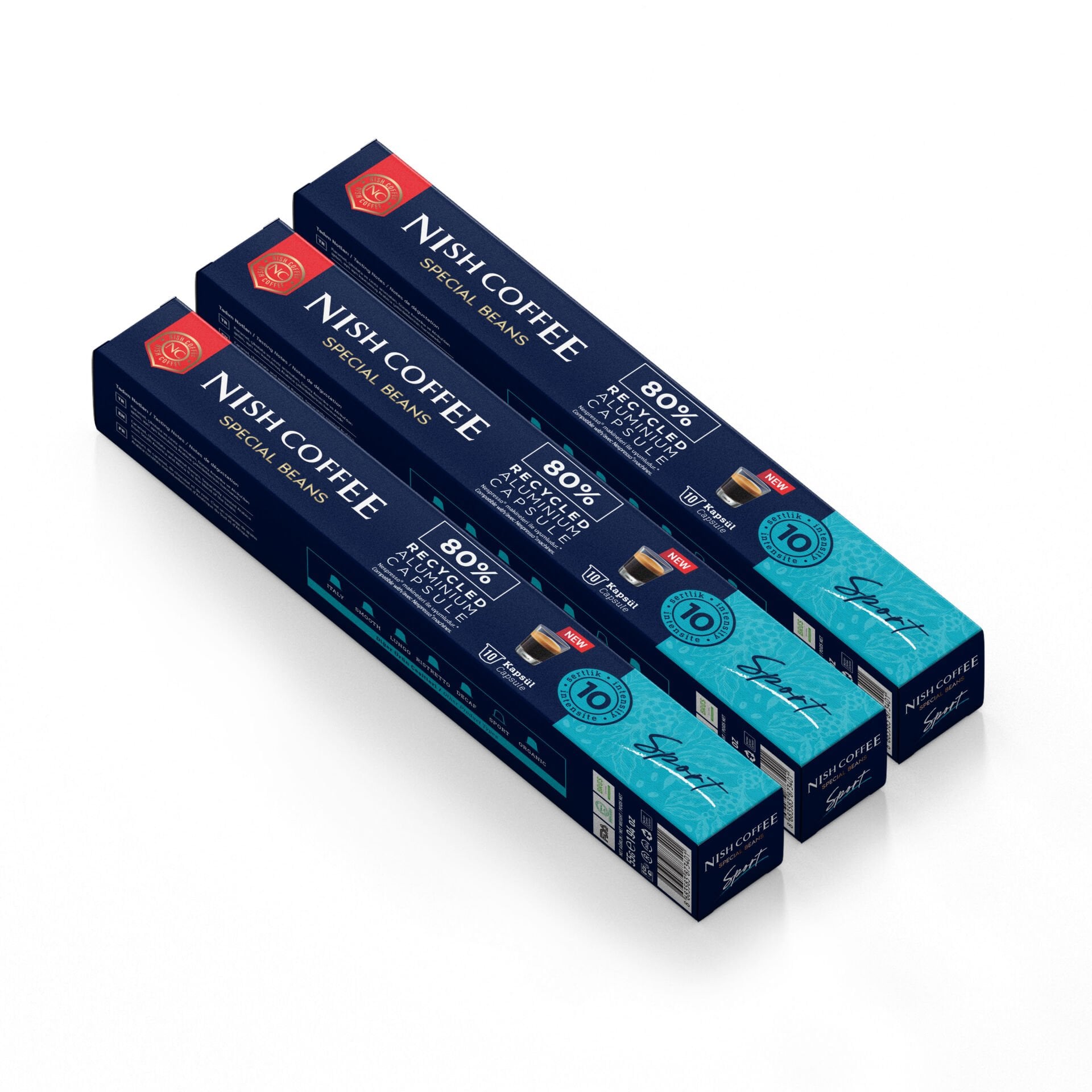 Nish Coffee Kapsül Kahve 10 Sport 3'lü Set (Nespresso Uyumlu)-30 Adet