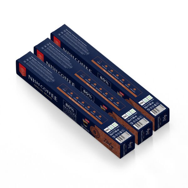 Nish Coffee Kapsül Kahve 7 Italy 3'lü Set (Nespresso Uyumlu)-30 Adet