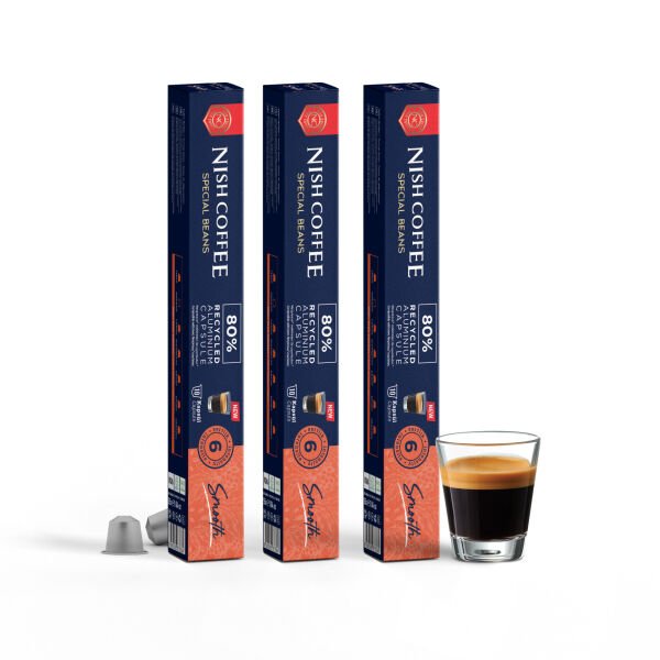 Nish Coffee Kapsül Kahve 4 Smooth 3'lü Set (Nespresso Uyumlu)-30 Adet