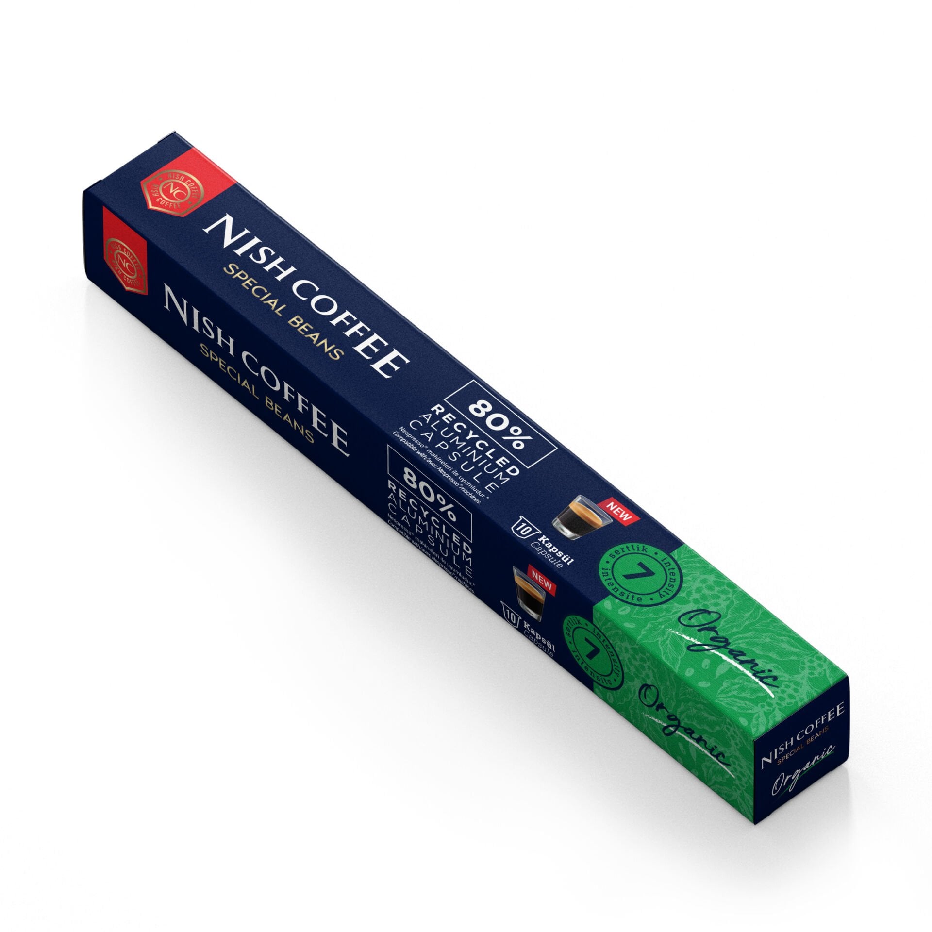 Nish Coffee Kapsül Kahve 8 Organic (Nespresso Uyumlu)-10 Adet