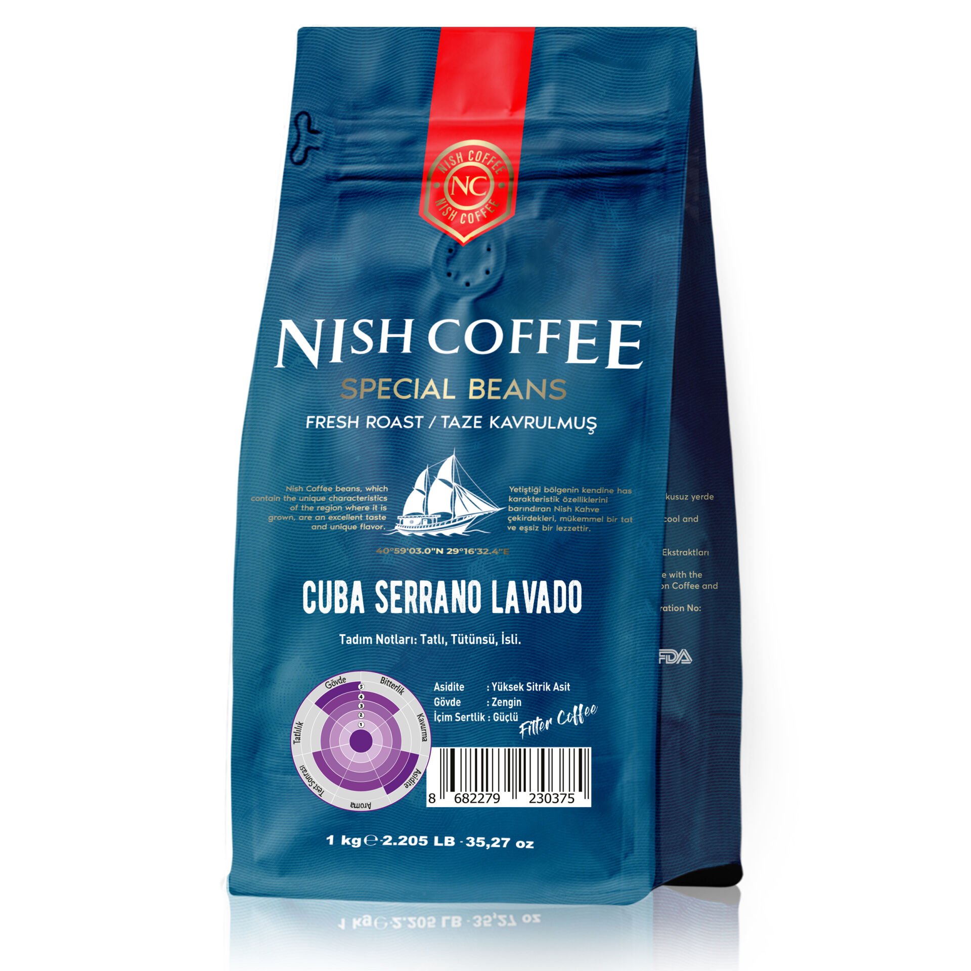 Nish Filtre Kahve Cuba Cerrano Lavado 1 Kg