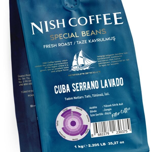 Nish Filtre Kahve Cuba Cerrano Lavado 1 Kg